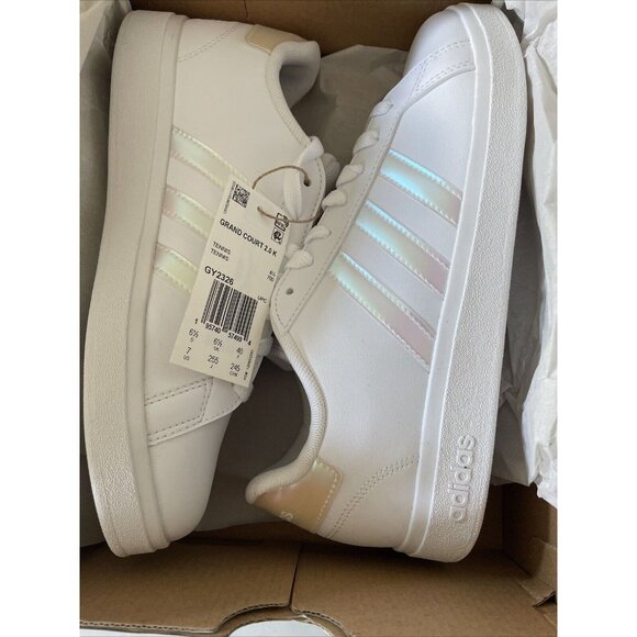 Girl's Athletic adidas Grand Court‎ 2.0 Sneaker Size 7 White NIB GY2326 - Picture 8 of 8